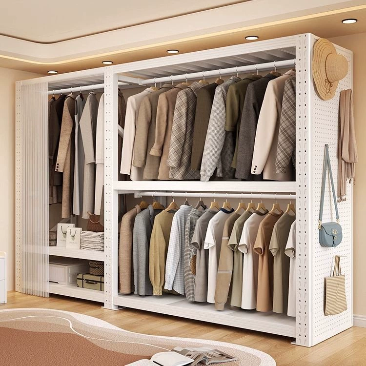 Wardrobe Closet Shelving Unit Garment Rack Freestanding Wardrobe — shoe storage wholesale pick on ShoeVault
