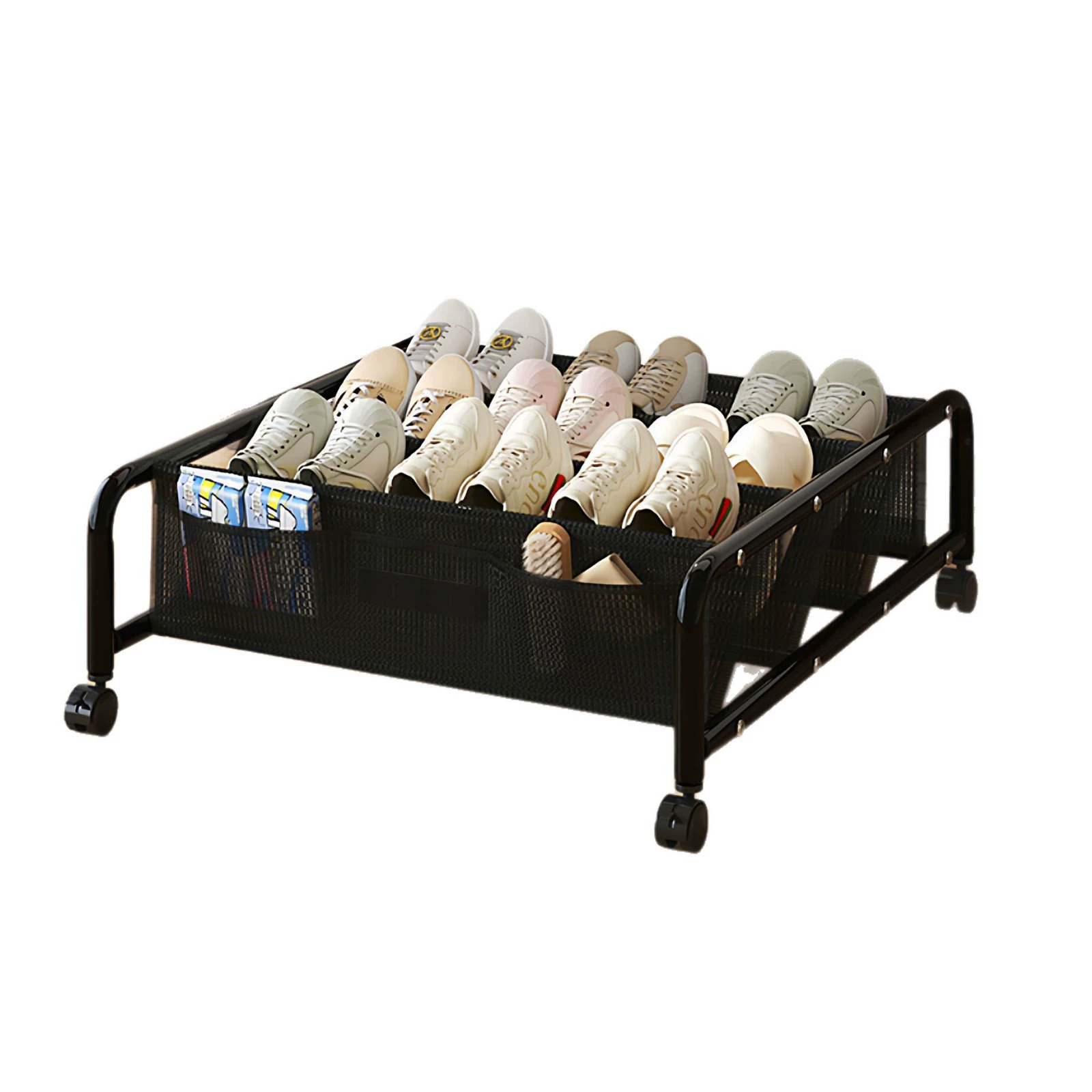 Shoe Rack Under-bed Storage Bin Shelf Rack Rolling — shoe storage wholesale pick on ShoeVault