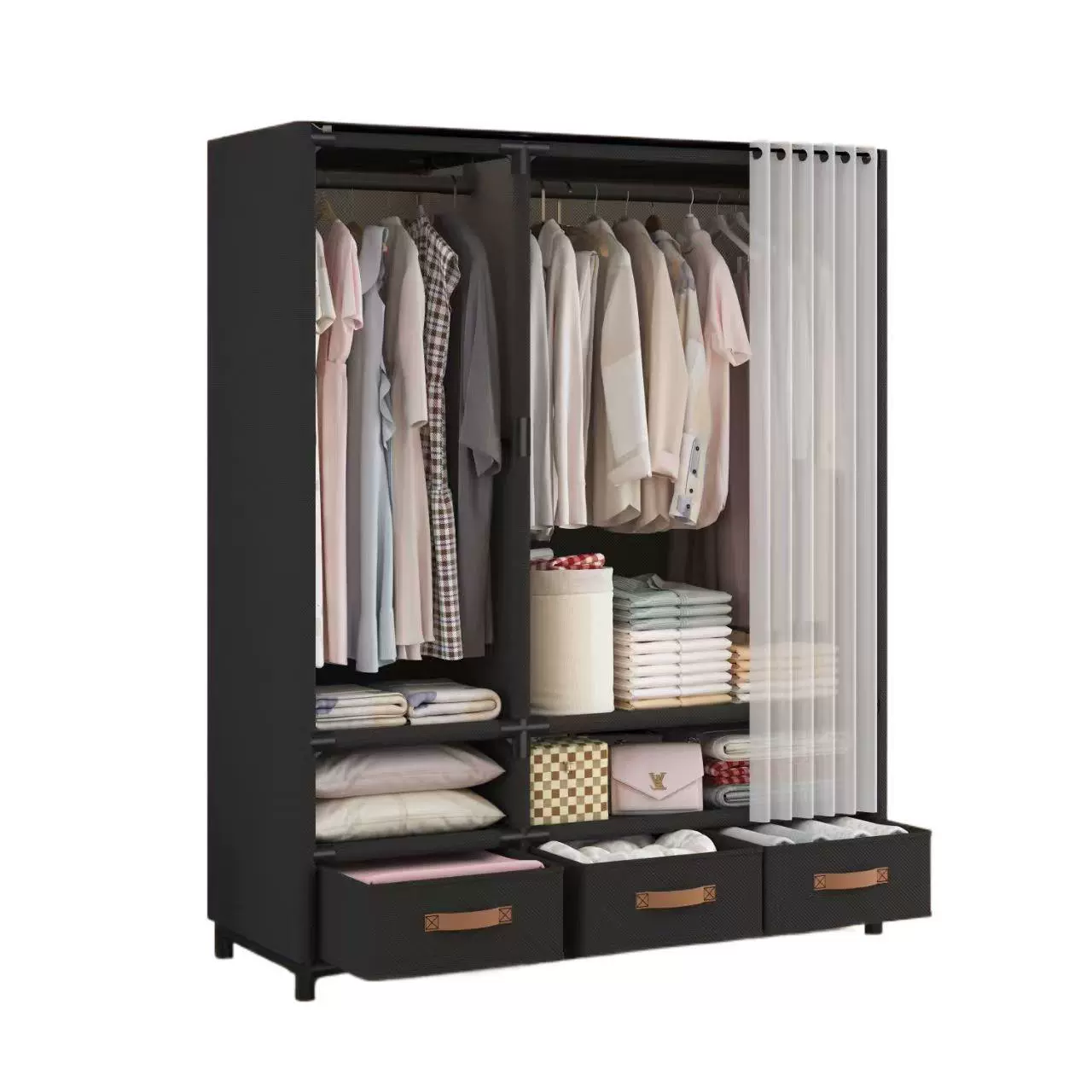 Renter-friendly Wardrobe Closet Shelf Rack Wardrobe Budget — shoe storage wholesale pick on ShoeVault