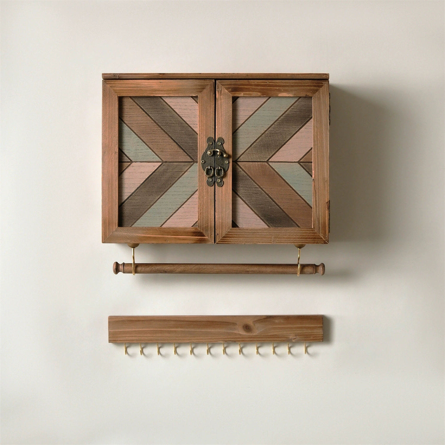 Storage Rack Wall-mounted Solid Wood Necklace Jewelry — shoe storage wholesale pick on ShoeVault