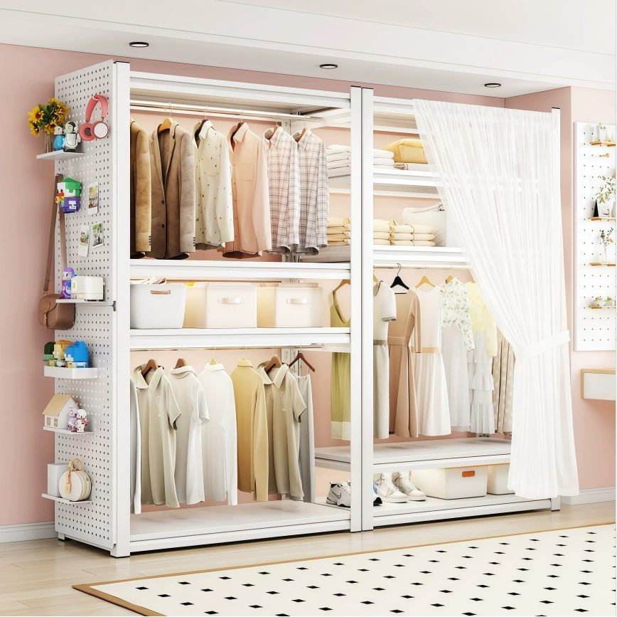 Storage Rack Freestanding Wardrobe Hanger Steel — shoe storage wholesale pick on ShoeVault