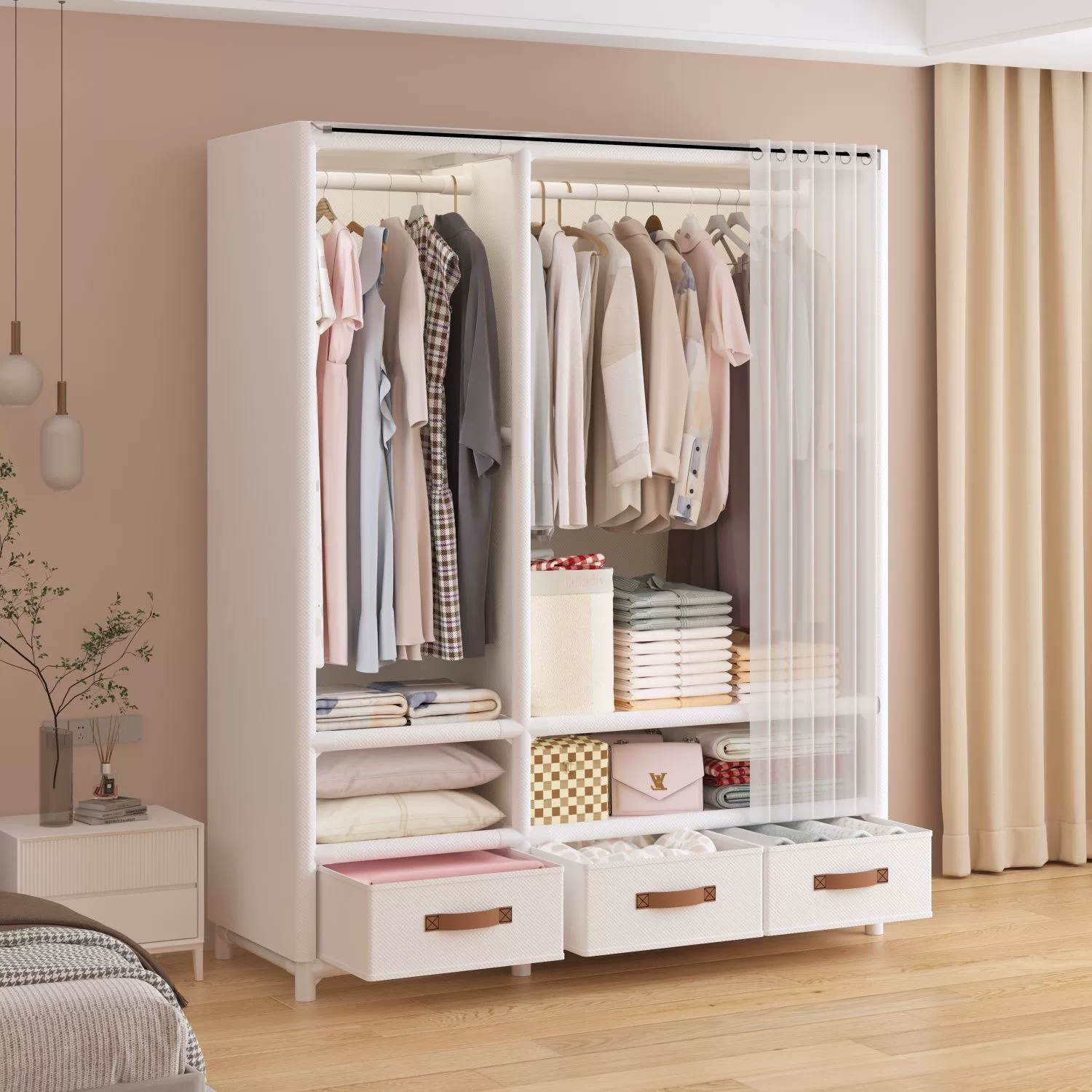 Renter-friendly Wardrobe Closet Shelf Rack Wardrobe Budget — shoe storage wholesale pick on ShoeVault