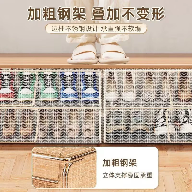 Shoe Box Under-bed Storage Bin Foldable Clear — shoe storage wholesale pick on ShoeVault